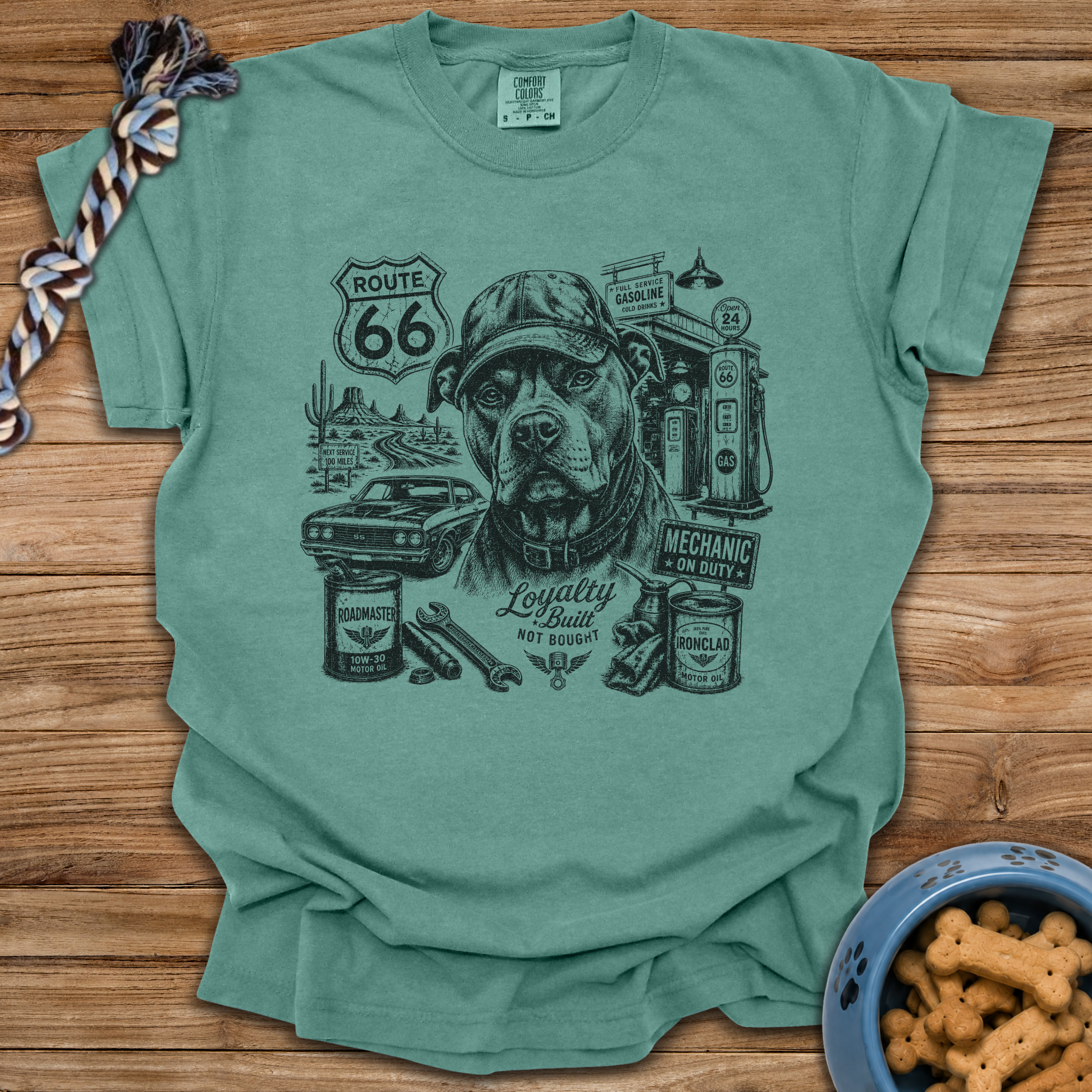 Route 66 Pittie T-Shirt