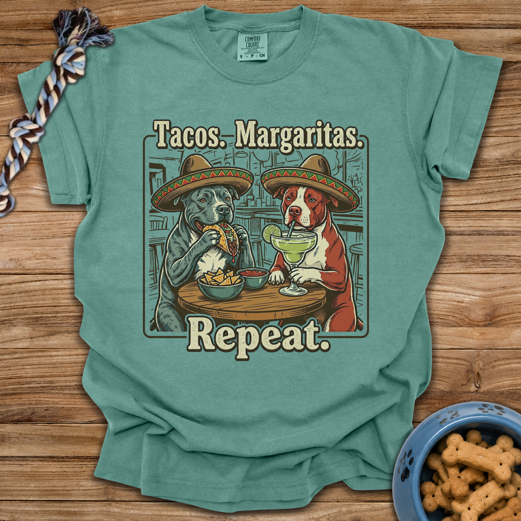 Tacos Margaritas Repeat T-Shirt