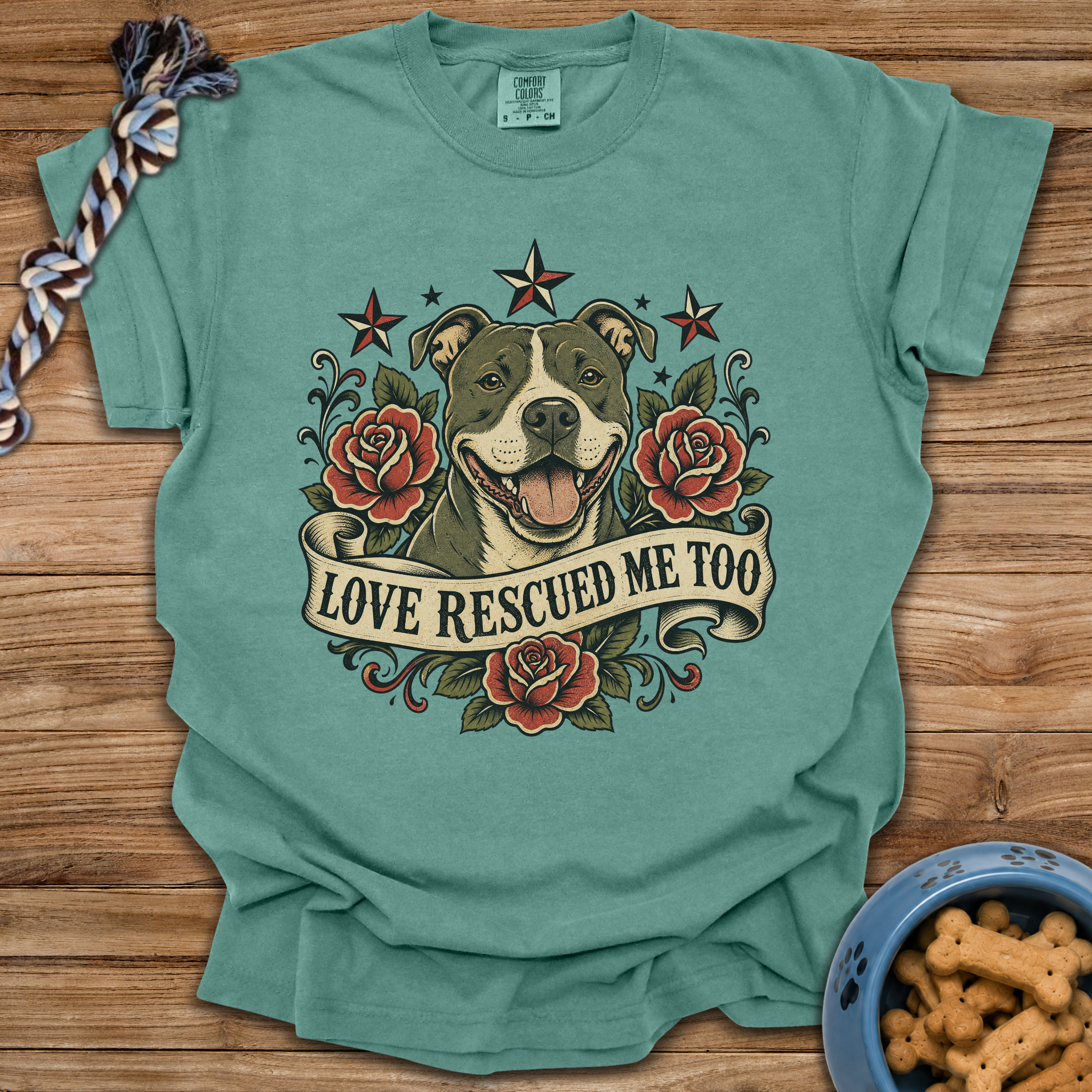 Love Rescued Me Too T-Shirt