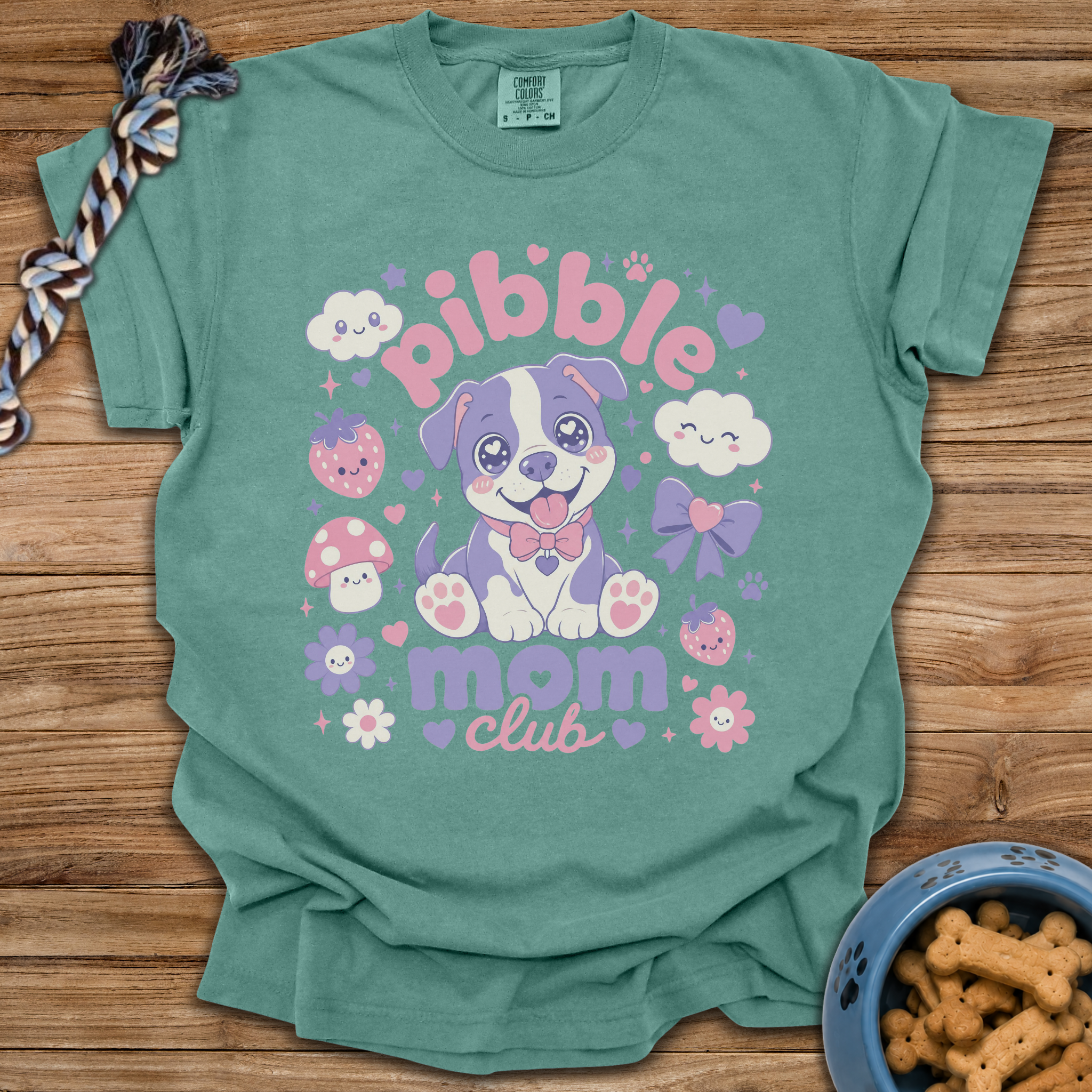 Kawaii Pibble Mom Club T-Shirt