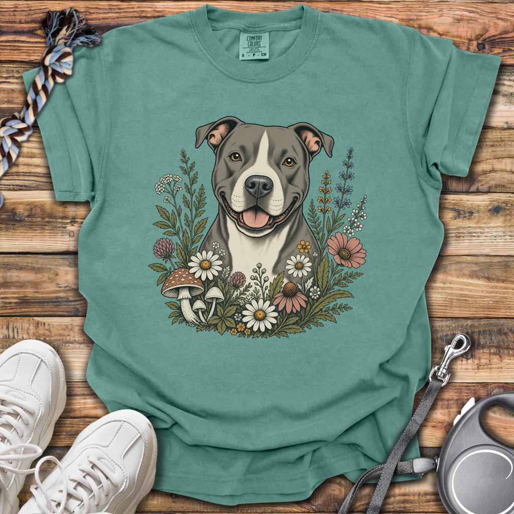 Pittie Wildflowers T-Shirt
