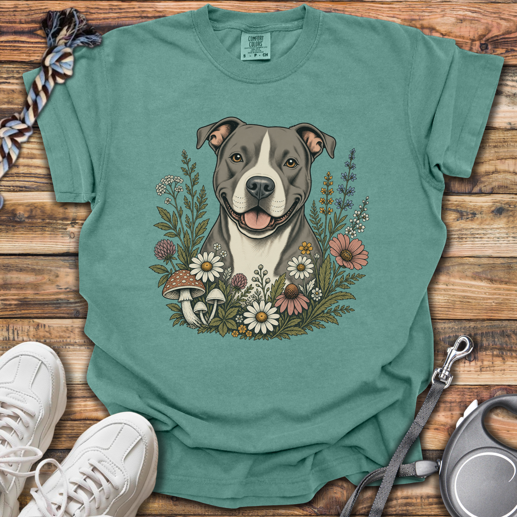 Pittie Wildflowers T-Shirt