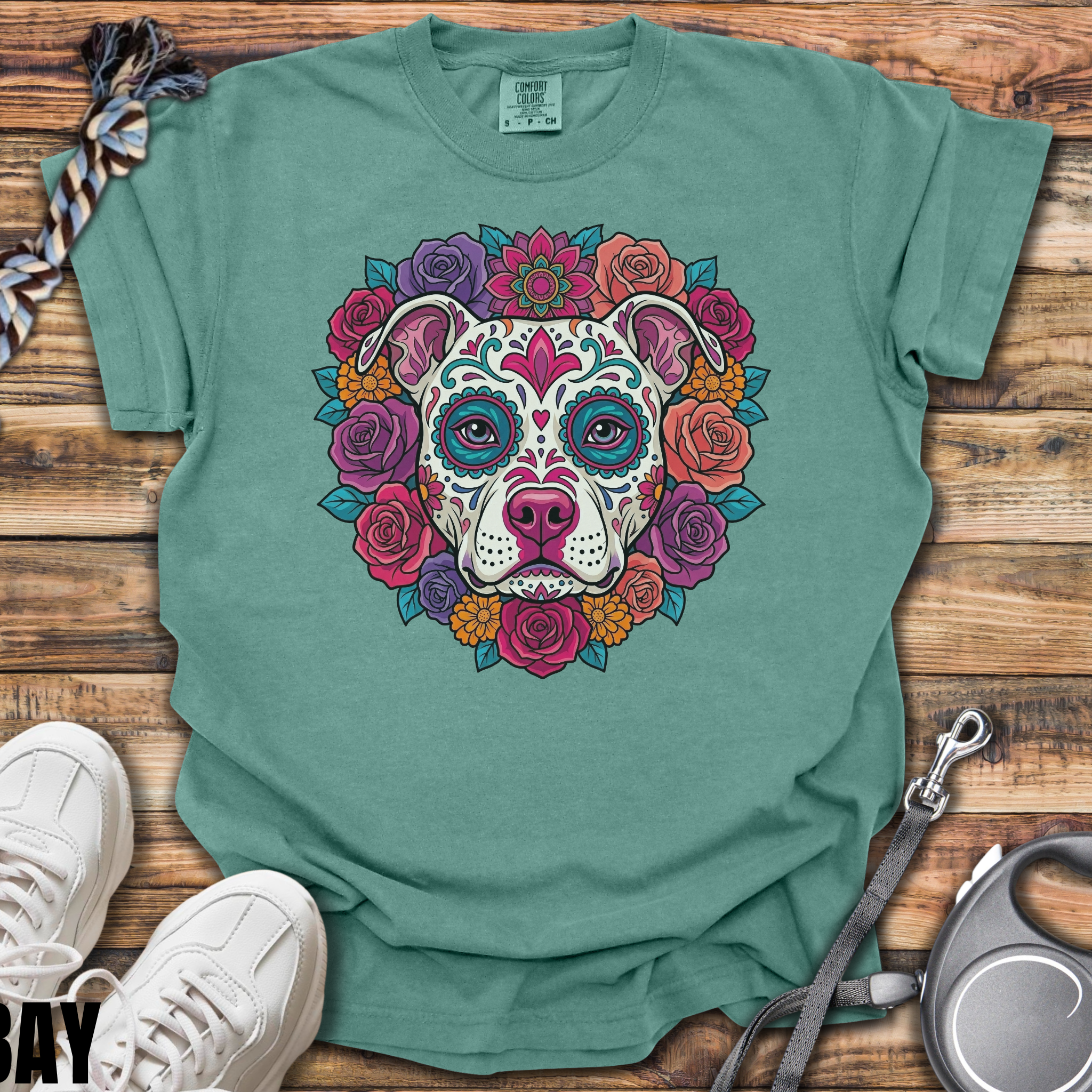 Pittie Sugar Skull T-Shirt