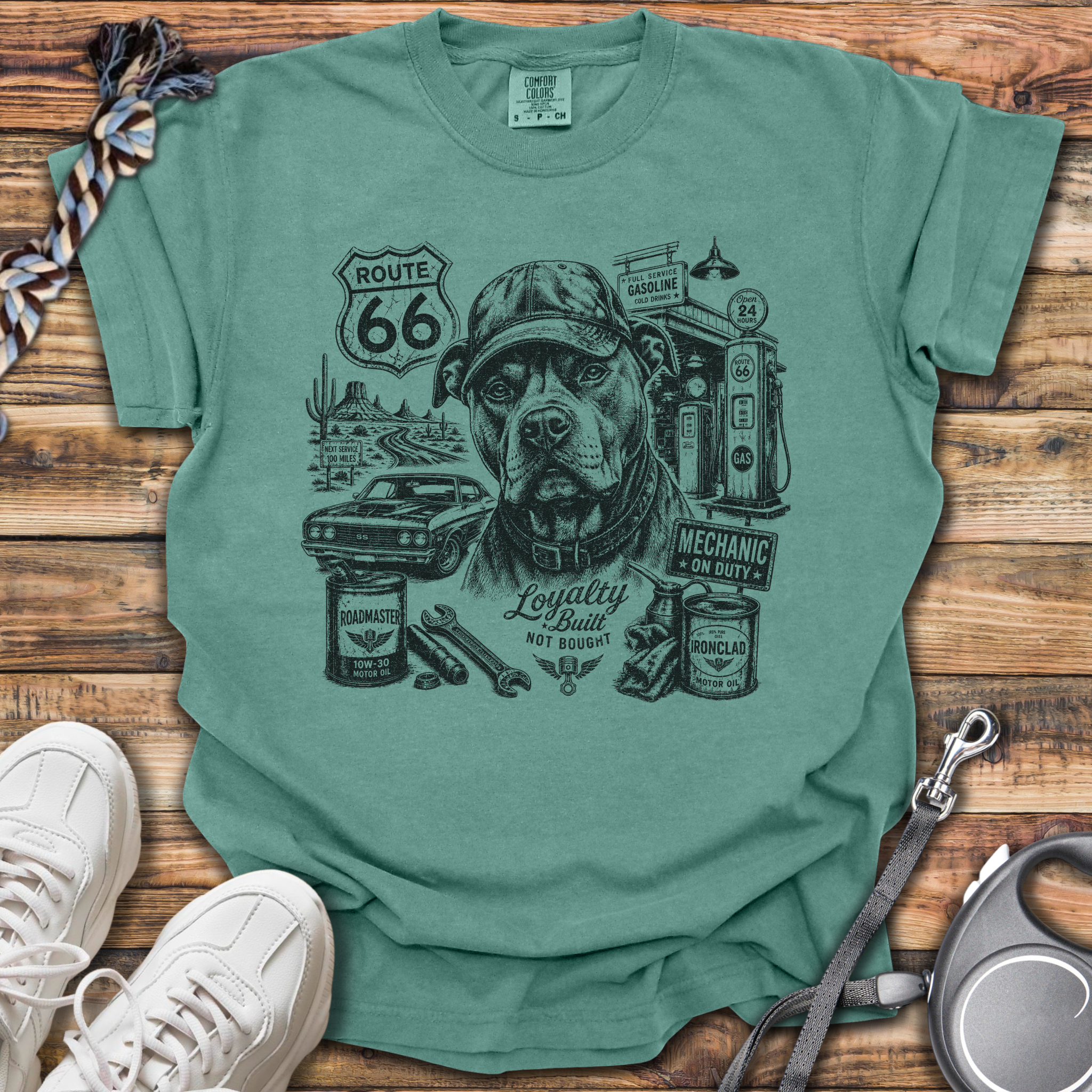 Route 66 Pittie T-Shirt