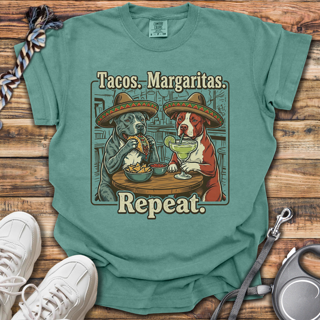 Tacos Margaritas Repeat T-Shirt