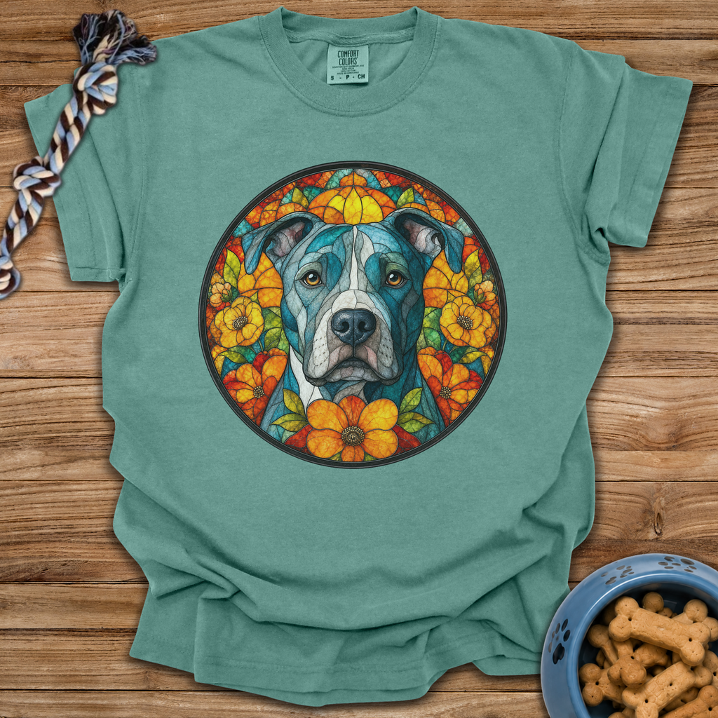 Stained Glass Pitbull T-Shirt