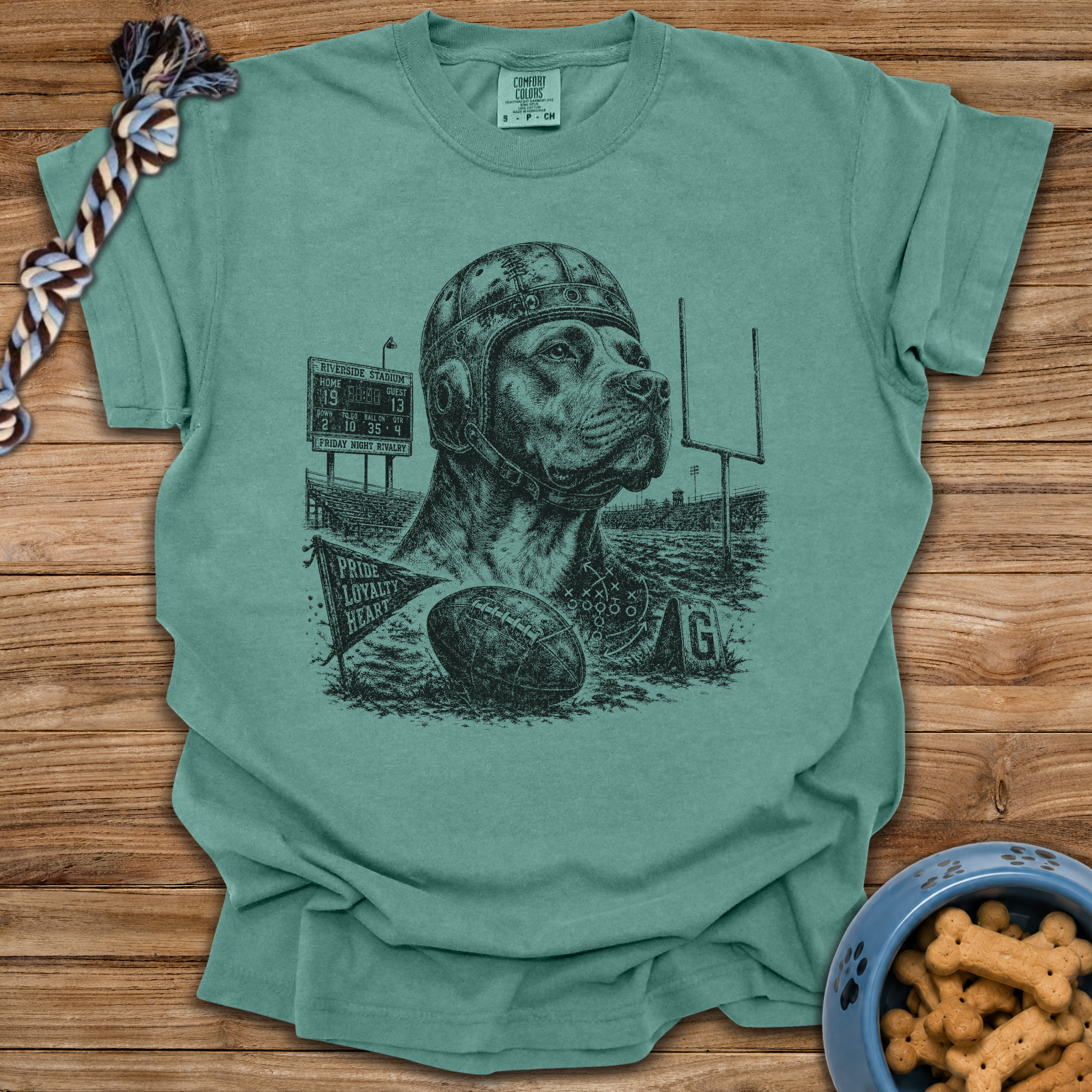 Vintage Pitbull Football T-Shirt