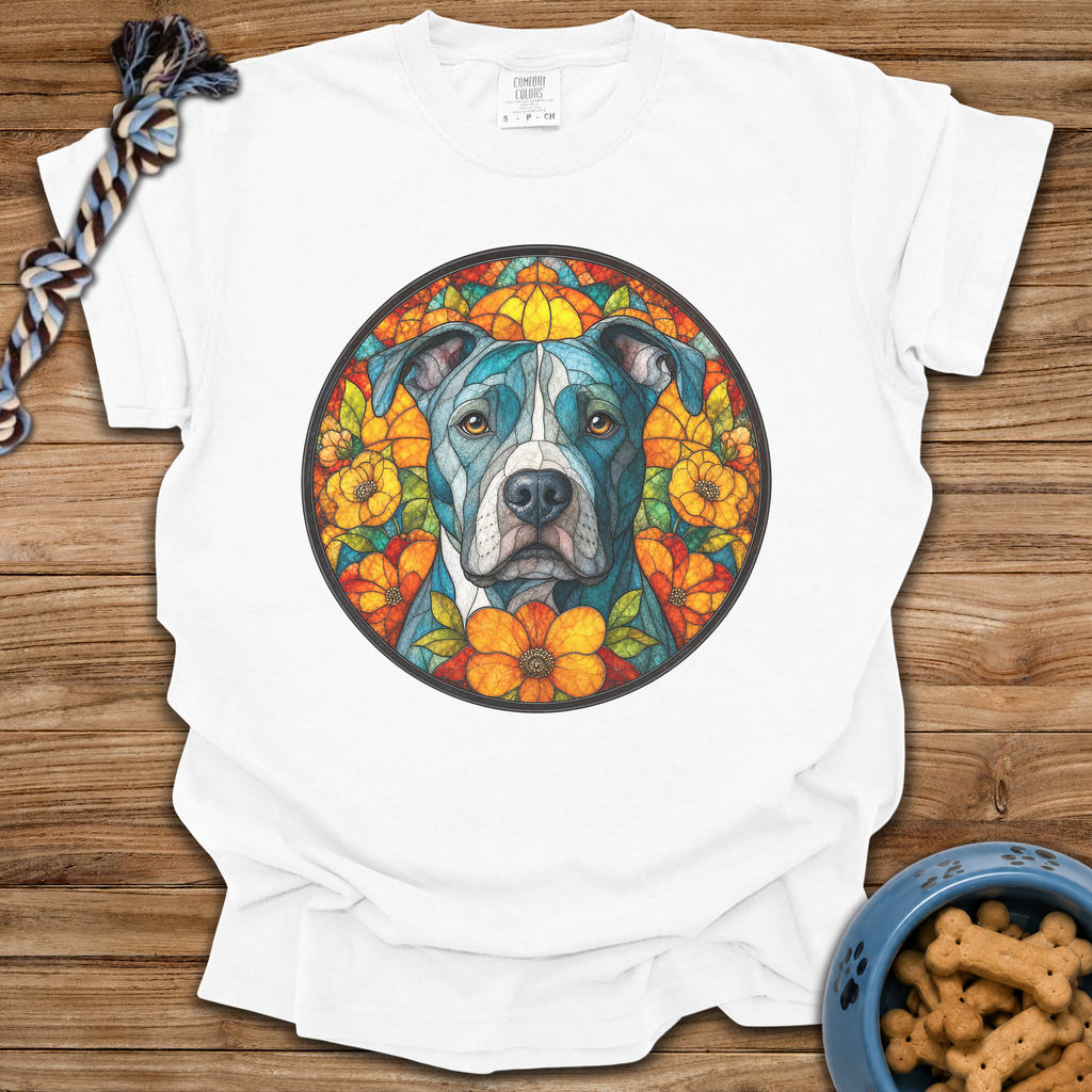 Stained Glass Pitbull T-Shirt