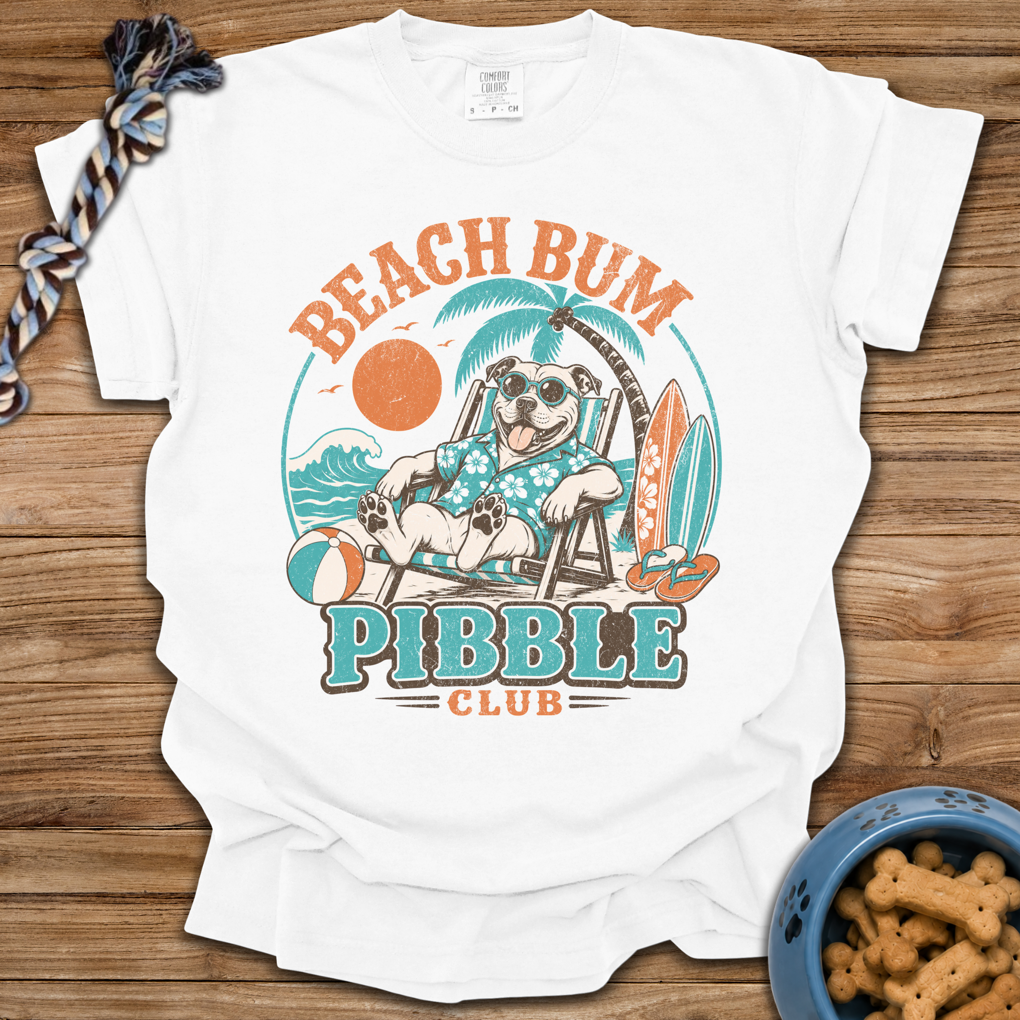 Beach Bum Pibble Club T-Shirt