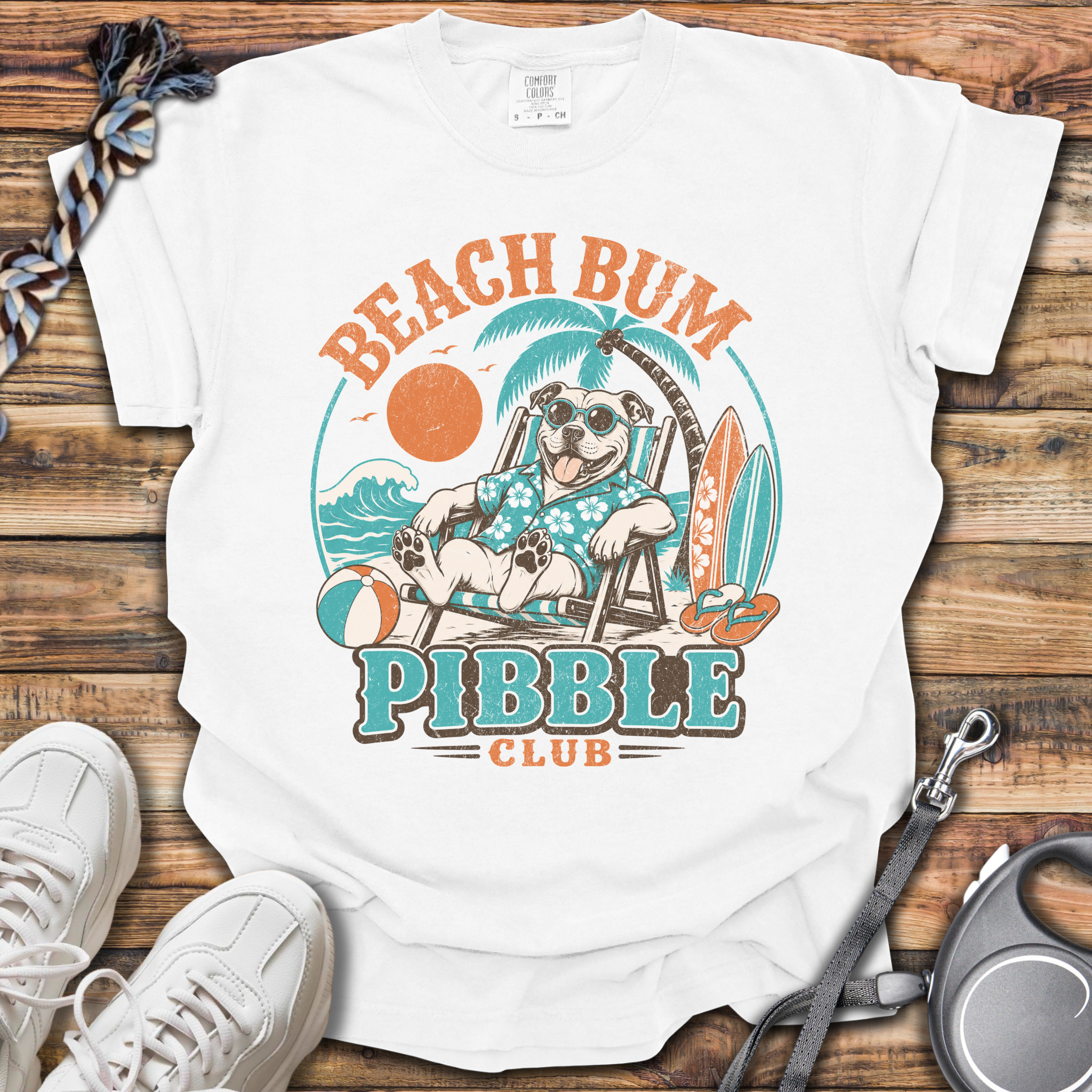 Beach Bum Pibble Club T-Shirt